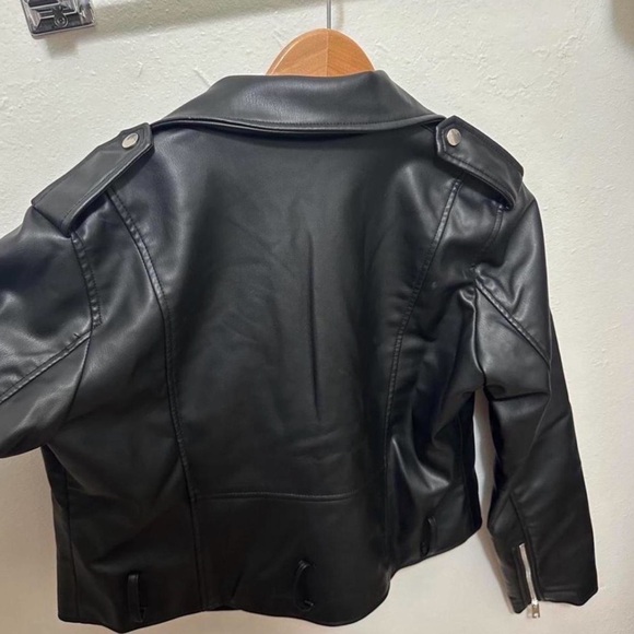 Zara Women's Black Faux Leather Biker Jacket - Large - Picture 3 of 6